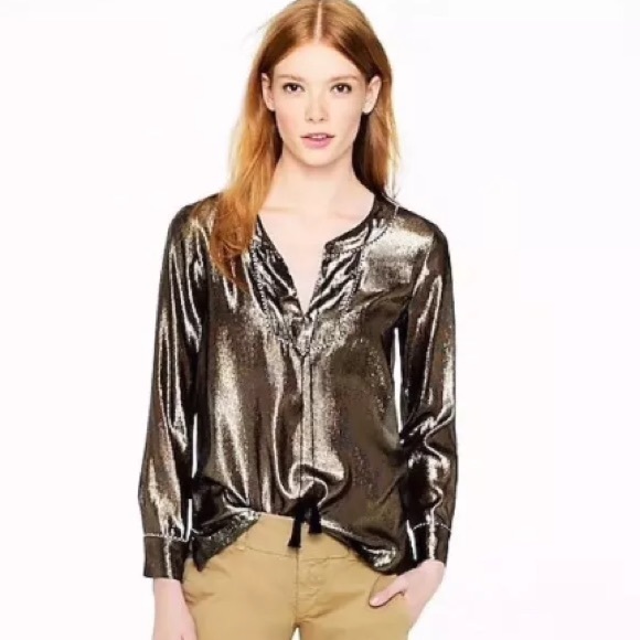 J. Crew Tops - J crew metallic tunic size 0